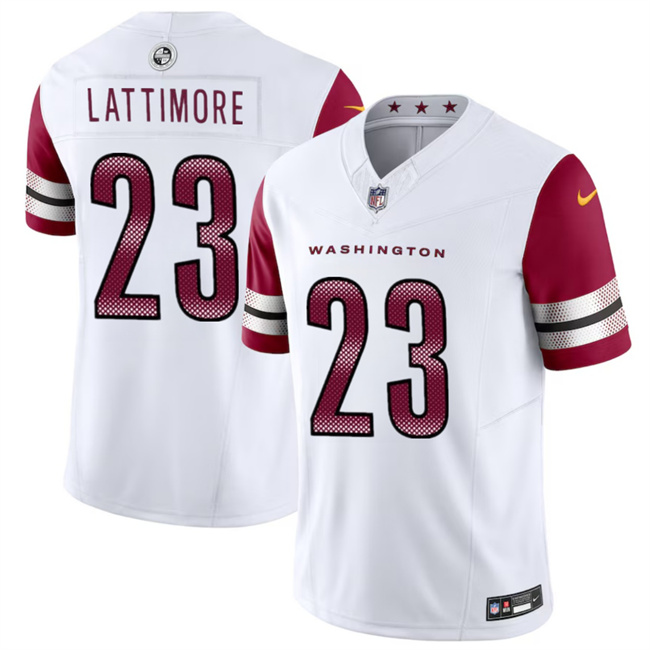 Personalized Men’s Washington Commanders #23 Marshon Lattimore White 2024 F.U.S.E. Limited Stitched Football Jersey