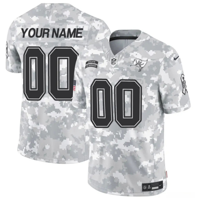 Personalized Youth Tampa Bay Buccaneers Active Player 2024 F.U.S.E Arctic Camo Salute To Service Limited Stitched Football Jersey