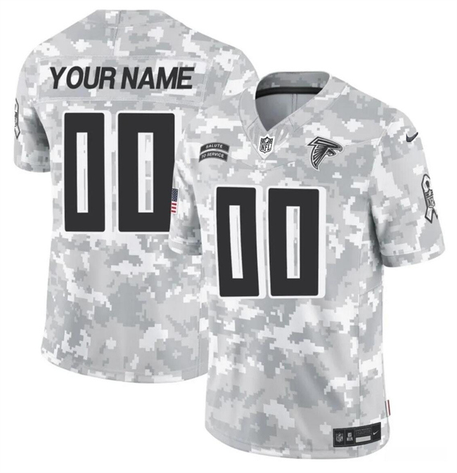 Personalized Youth Atlanta Falcons Active Player 2024 F.U.S.E Arctic Camo Salute To Service Limited Stitched Football Jersey