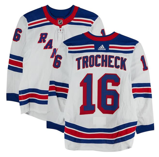 Personalized Men’s New York Rangers #16 Vincent Trocheck White Stitched Hockey Jersey