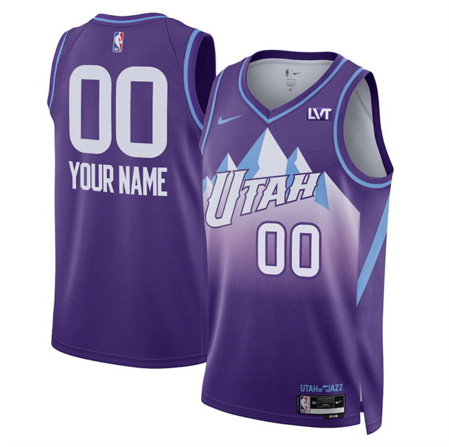 Personalized Men’s Utah Jazz Active Player Purple 2024 25 City Edition Stitched Basketball Jersey