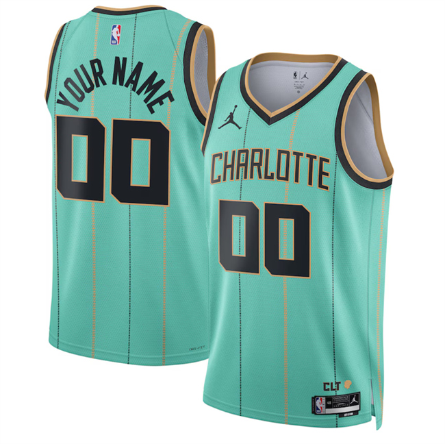 Personalized Men’s Charlotte Hornets Active Player Mint 2024 25 City Edition Stitched Basketball Jersey