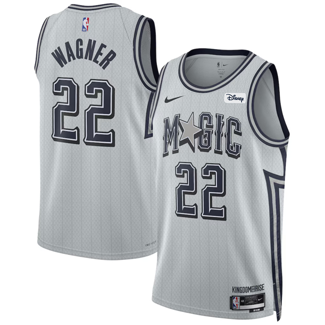 Personalized Men’s Orlando Magic #22 Franz Wagner Silver 2024 25 City Edition Stitched Basketball Jersey