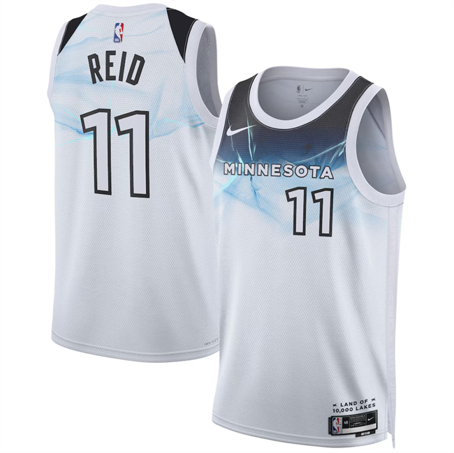 Personalized Men’s Minnesota Timberwolves #11 Naz Reid White 2024 25 City Edition Stitched Jersey