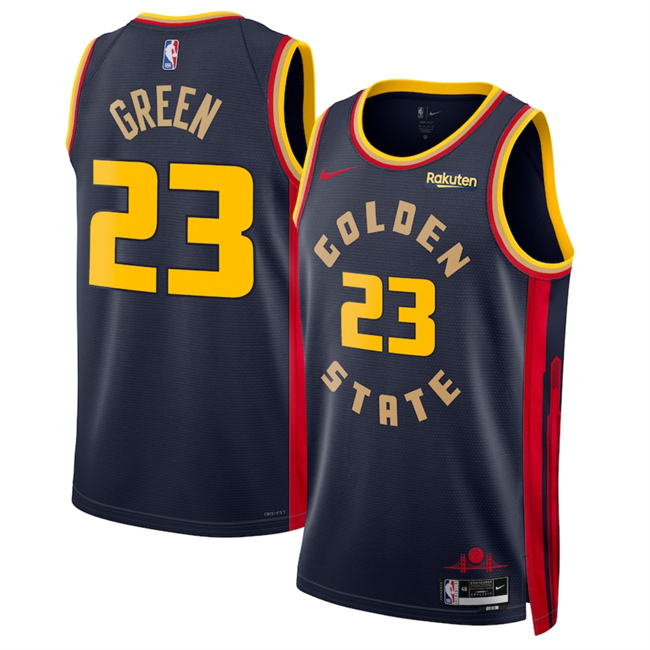 Personalized Men’s Golden State Warriors #23 Draymond Green Navy 2024 25 City Edition Stitched Basketball Jersey