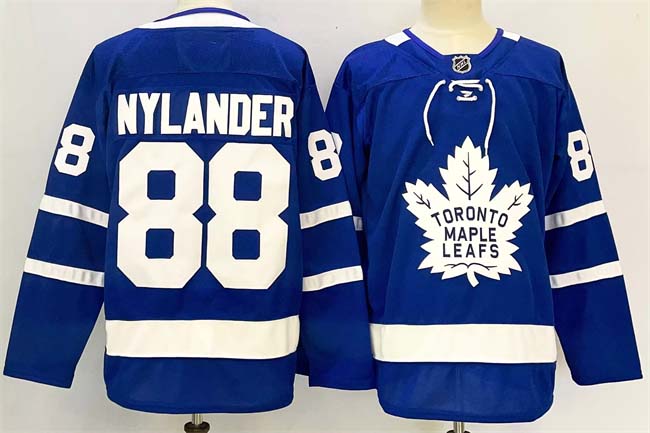 Personalized Men’s Toronto Maple Leafs #88 William Nylander Blue 2024-25 Stitched Jersey