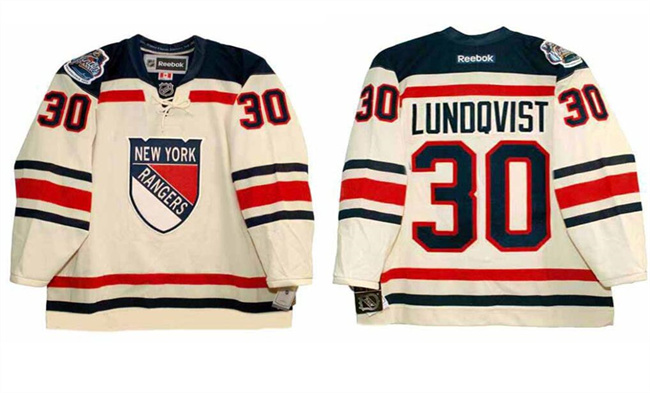 Personalized Men’s New York Rangers #30 Henrik Lundqvist 2012 ‘Winter Classic’ Stitched Hockey Jersey