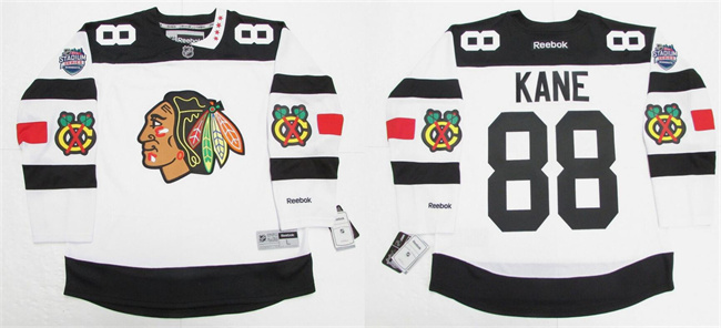 Personalized Men’s Chicago Blackhawks #88 Patrick Kane White 2016 Stitched Hockey Jersey