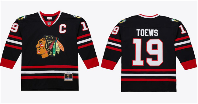 Personalized Men’s Chicago Blackhawks #19 Jonathan Toews Black 2008 09 Stitched Hockey Jersey