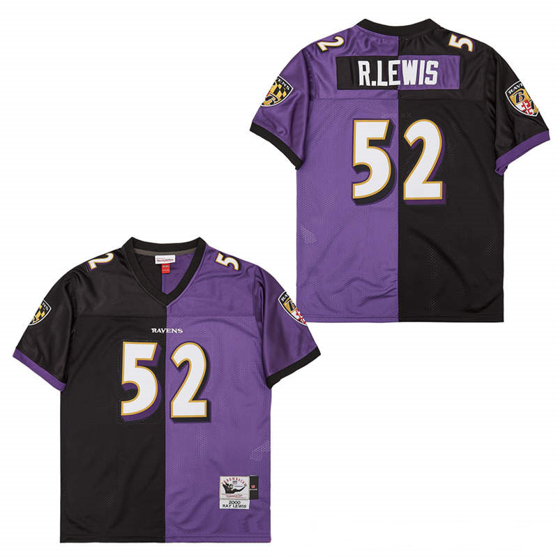 Personalized Mitchell&Ness Ravens #52 M&N Throwback Jersey