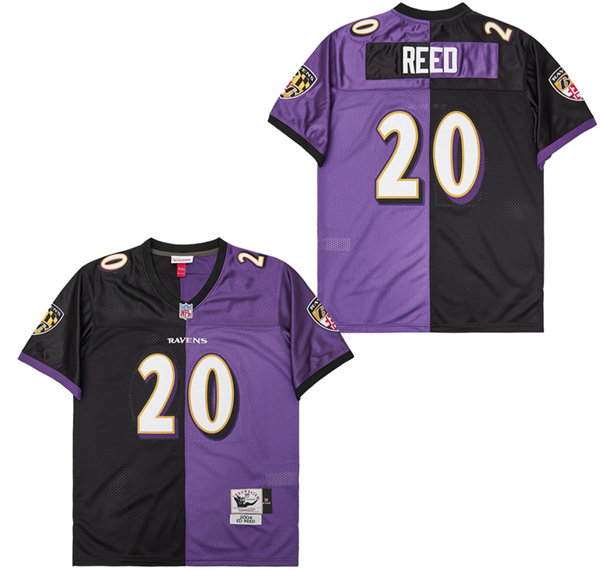Personalized Mitchell&Ness Ravens #20 M&N Throwback Jerseys