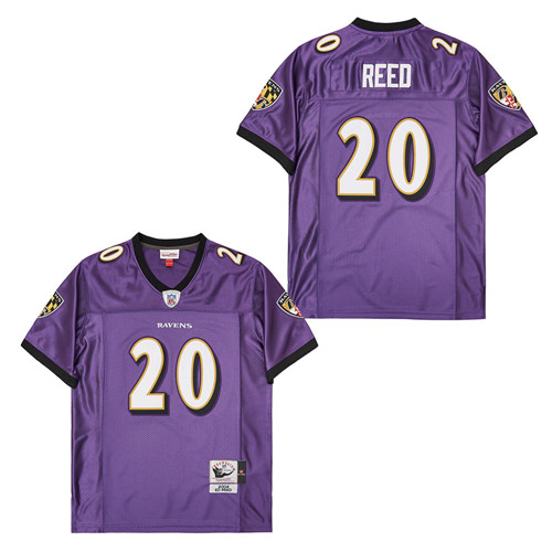 Personalized Mitchell&Ness Ravens #20 M&N Throwback Jerseys