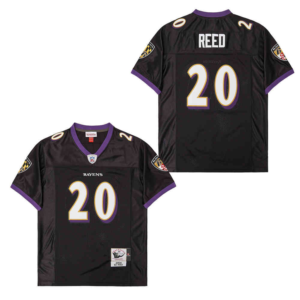 Personalized Mitchell&Ness Ravens #20 M&N Throwback Jerseys