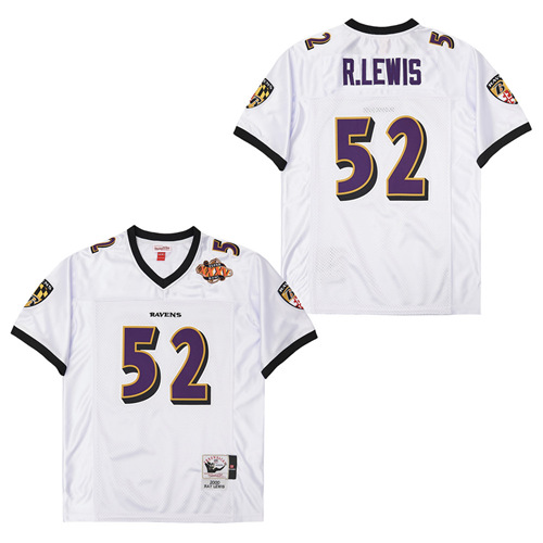 Personalized Mitchell&Ness Ravens #52 M&N Throwback Jerseys