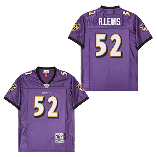 Personalized Mitchell&Ness Ravens #52 M&N Throwback Jerseys