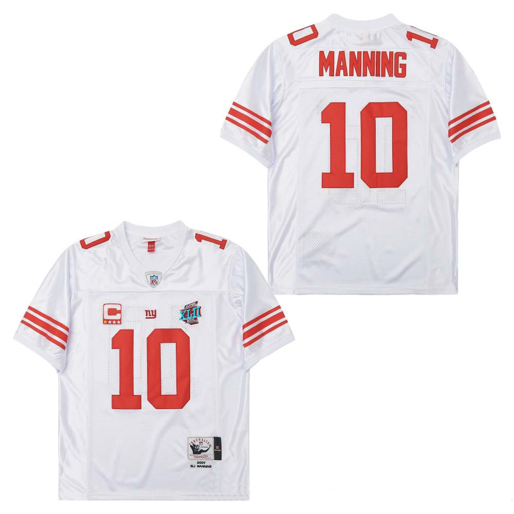 Personalized Mitchell&Ness giants #10 white Throwback Stitched NFL Jerseys
