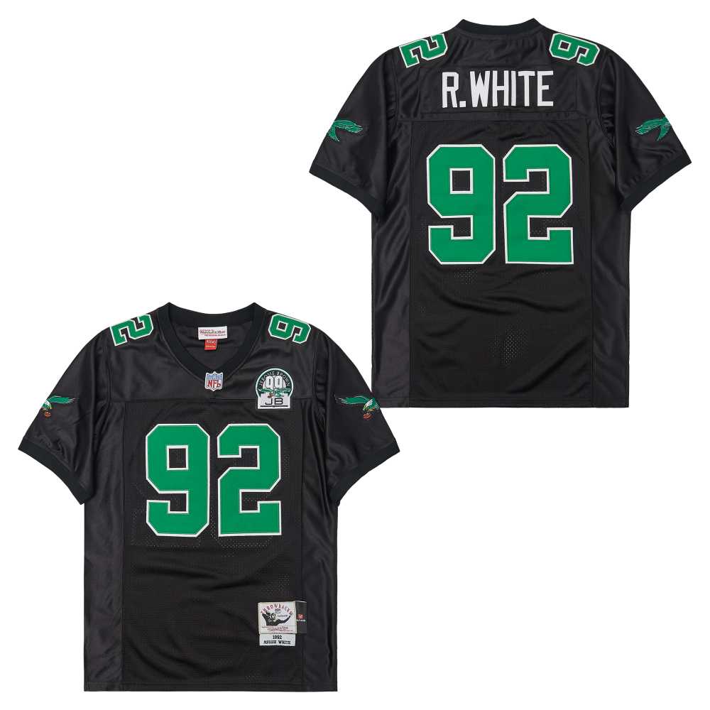 Personalized Mitchell&Ness Eagles #92 Throwback NFL Jerseys