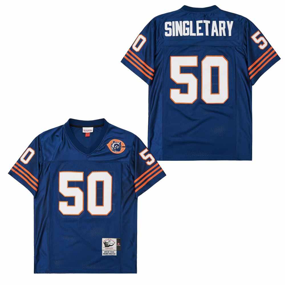 Personalized Mitchell&Ness Bears #50 Throwback Men’s Throwback Stitched NFL Jerseys