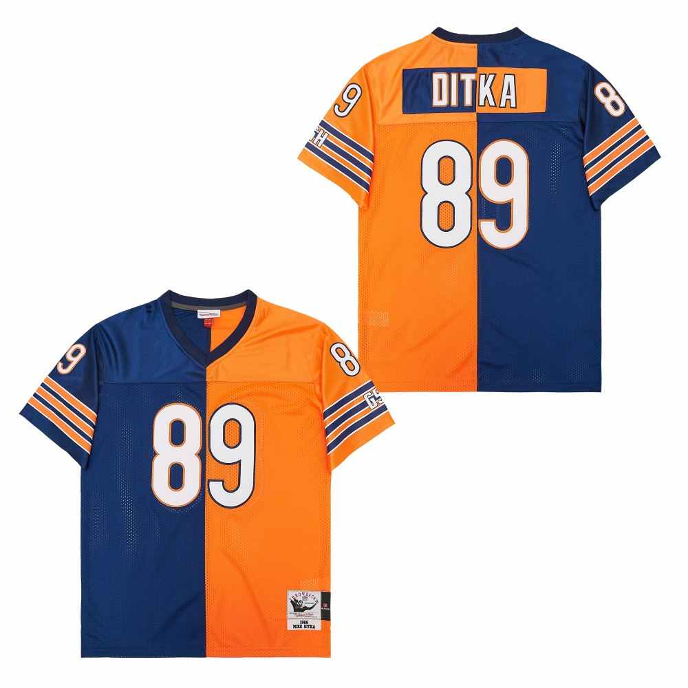 Personalized Mitchell&Ness Bears #89 Throwback Men’s Throwback Stitched NFL Jerseys