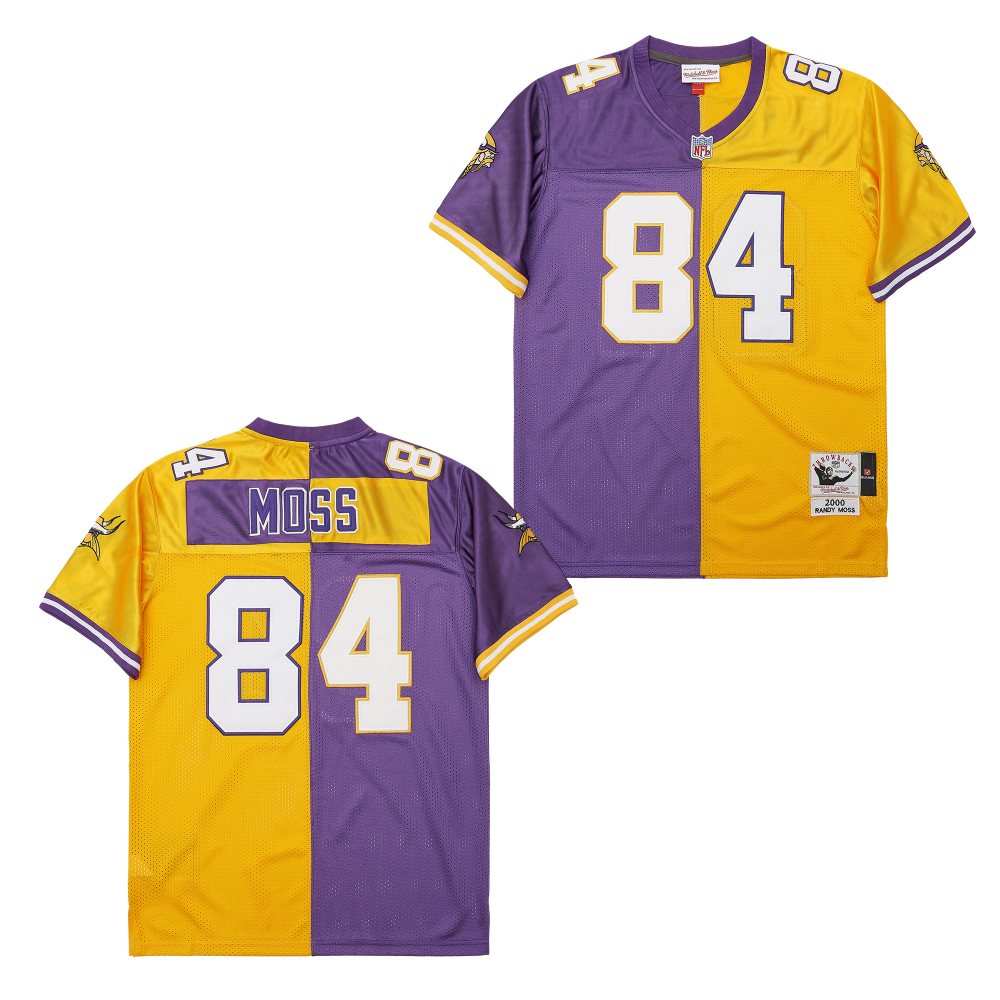 Personalized Mitchell And Ness Vikings #84 Throwback Stitched NFL Jerseys