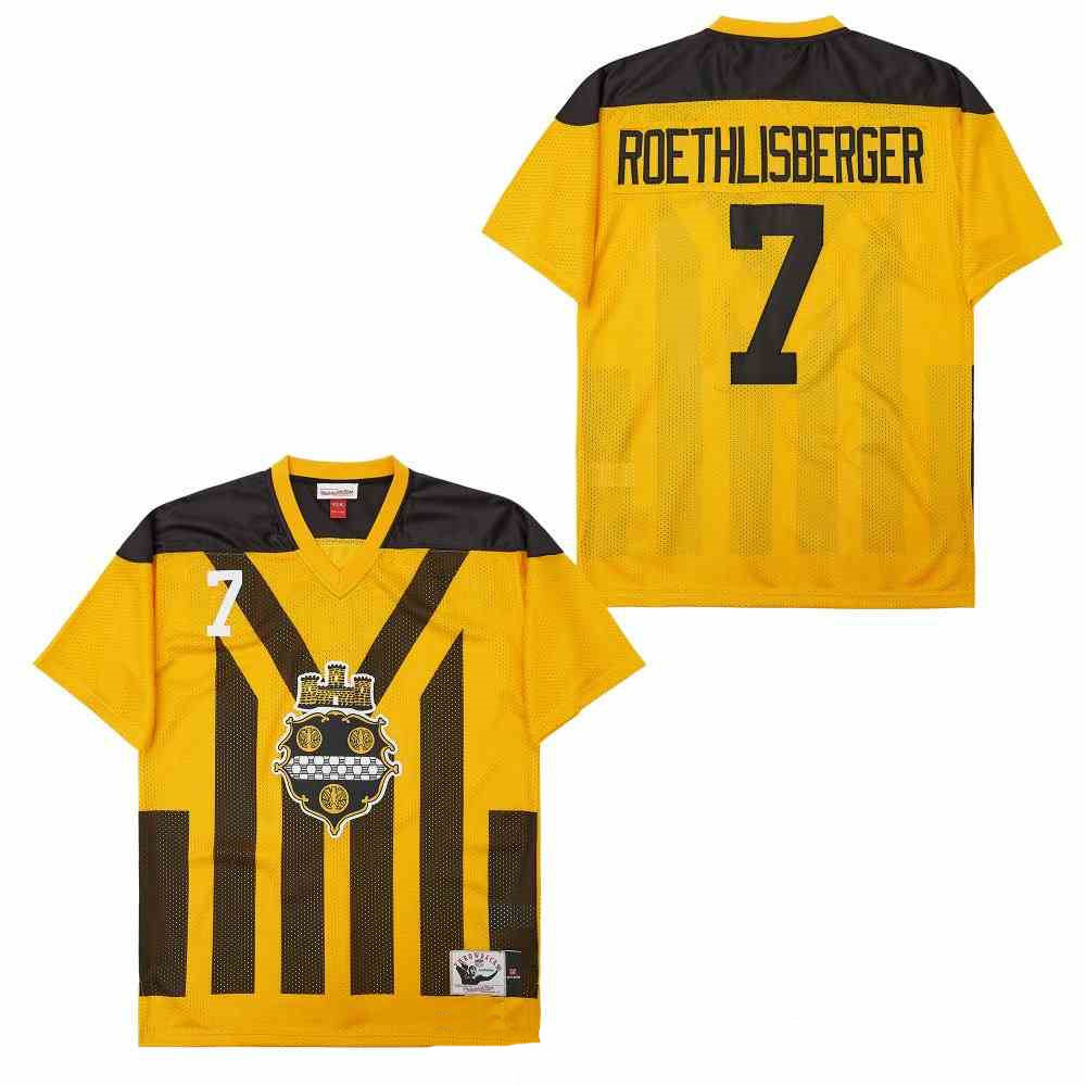Personalized Mitchell And Ness Steelers #7 Throwback Stitched NFL Jersey