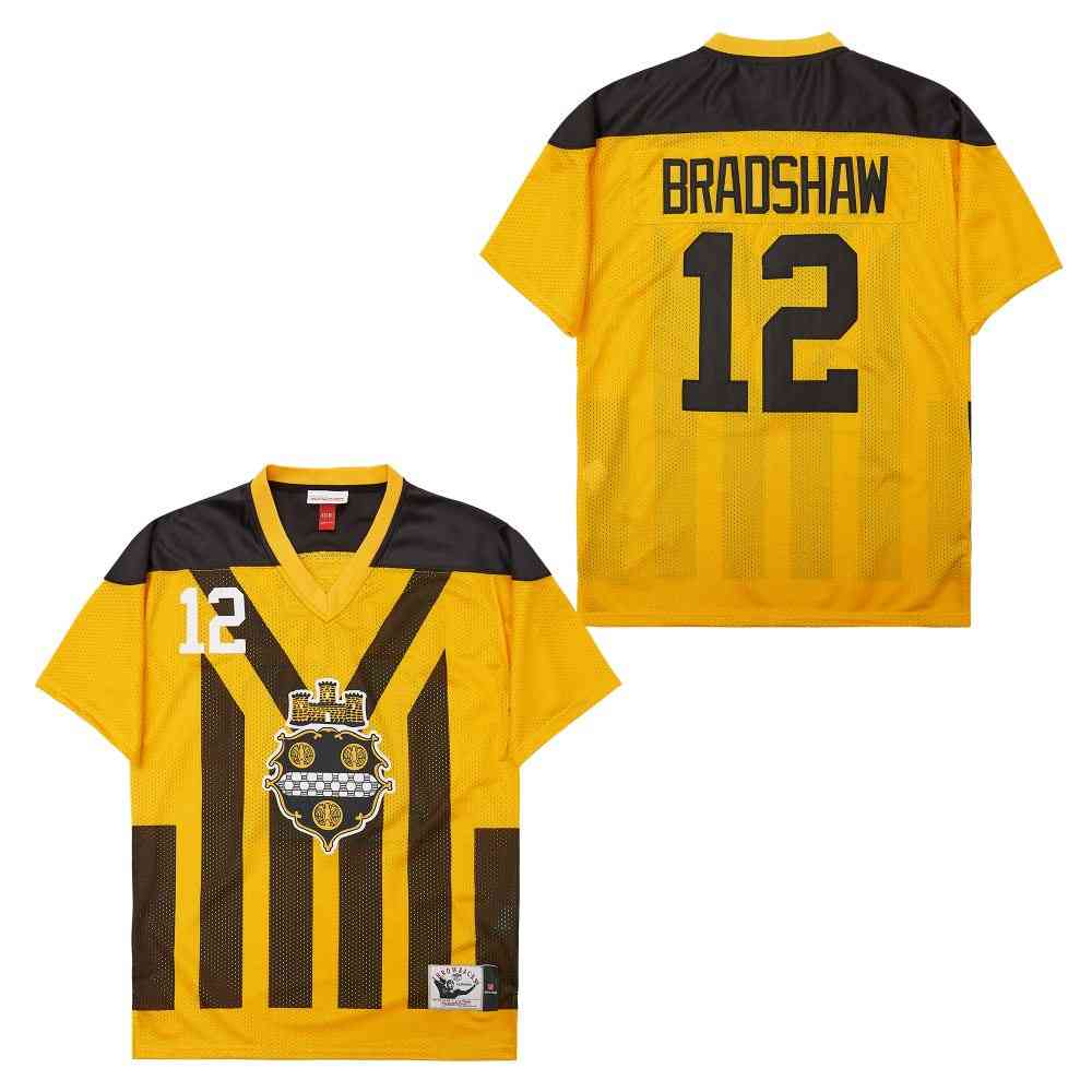 Personalized Mitchell And Ness Steelers #12 Throwback Stitched NFL Jersey