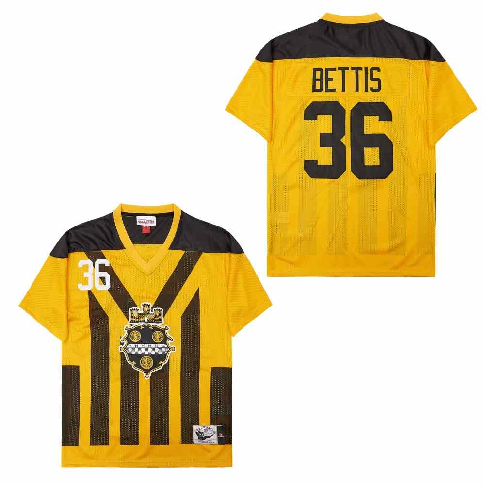 Personalized Mitchell And Ness Steelers #36 Throwback Stitched NFL Jersey