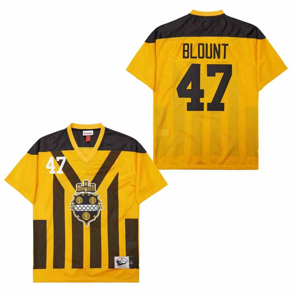 Personalized Mitchell And Ness Steelers #47 Throwback Stitched NFL Jersey