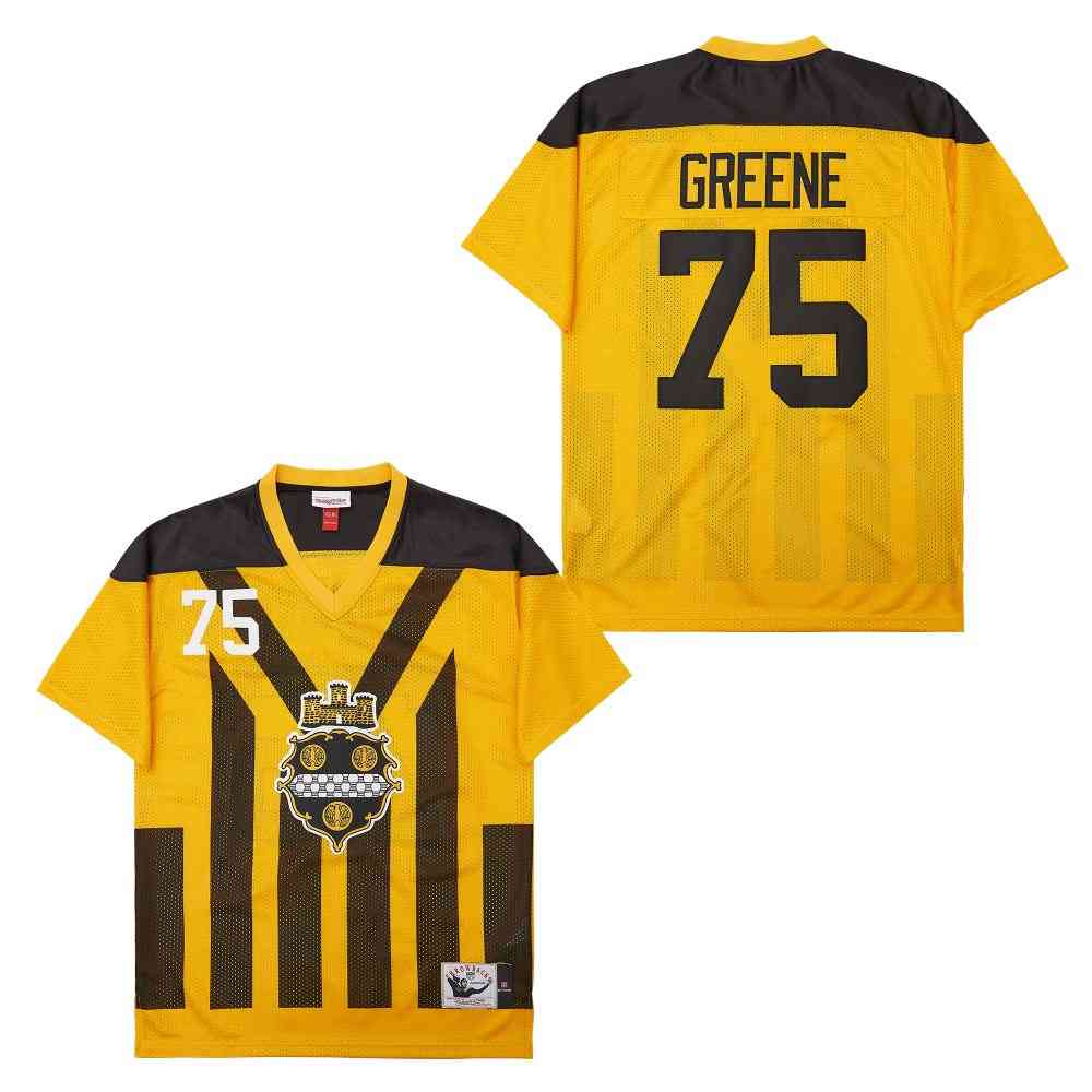 Personalized Mitchell And Ness Steelers #75 Throwback Stitched NFL Jersey