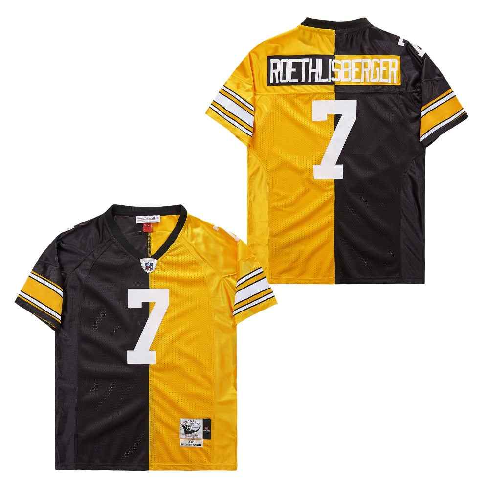 Personalized Mitchell And Ness Steelers #7 Throwback Stitched NFL Jerseys