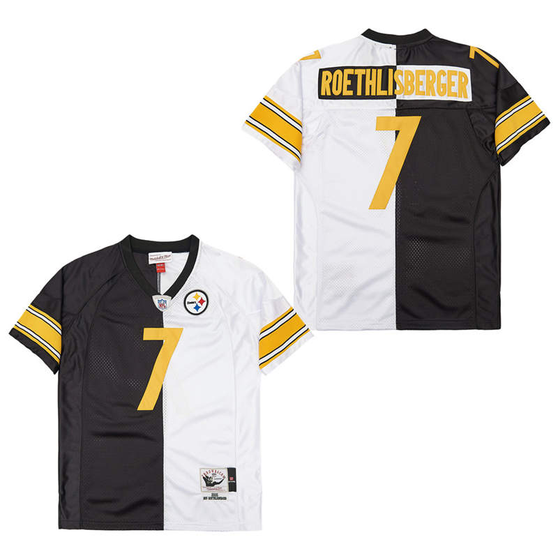 Personalized Mitchell And Ness Steelers #7 Throwback Stitched NFL Jerseys