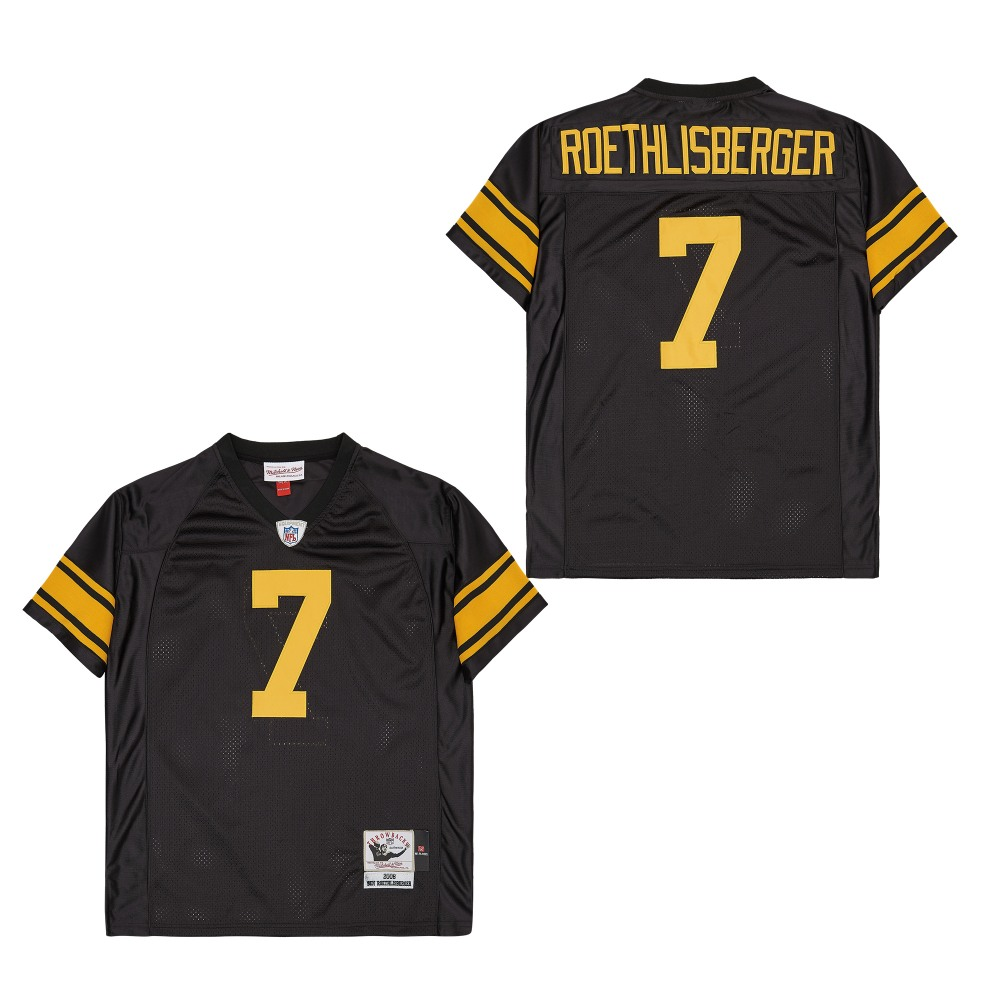 Personalized Mitchell And Ness Steelers #7 Throwback Stitched NFL Jerseys