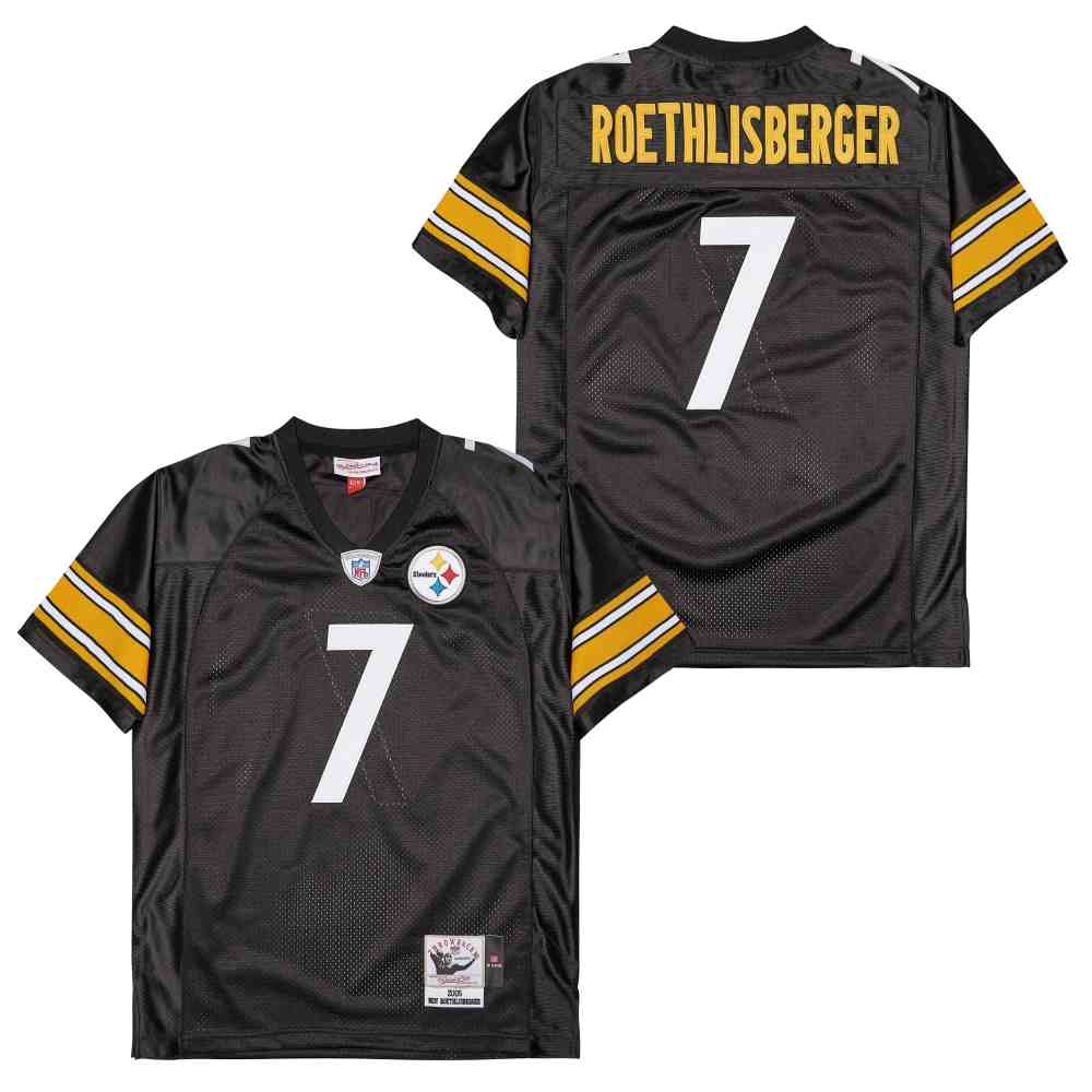 Personalized Mitchell And Ness Steelers #7 Throwback Stitched NFL Jerseys