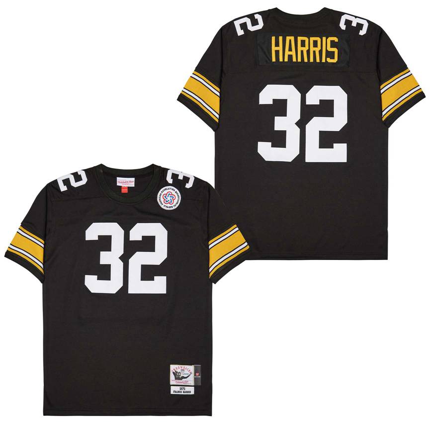 Personalized Mitchell And Ness Steelers #32 Throwback Stitched NFL Jerseys