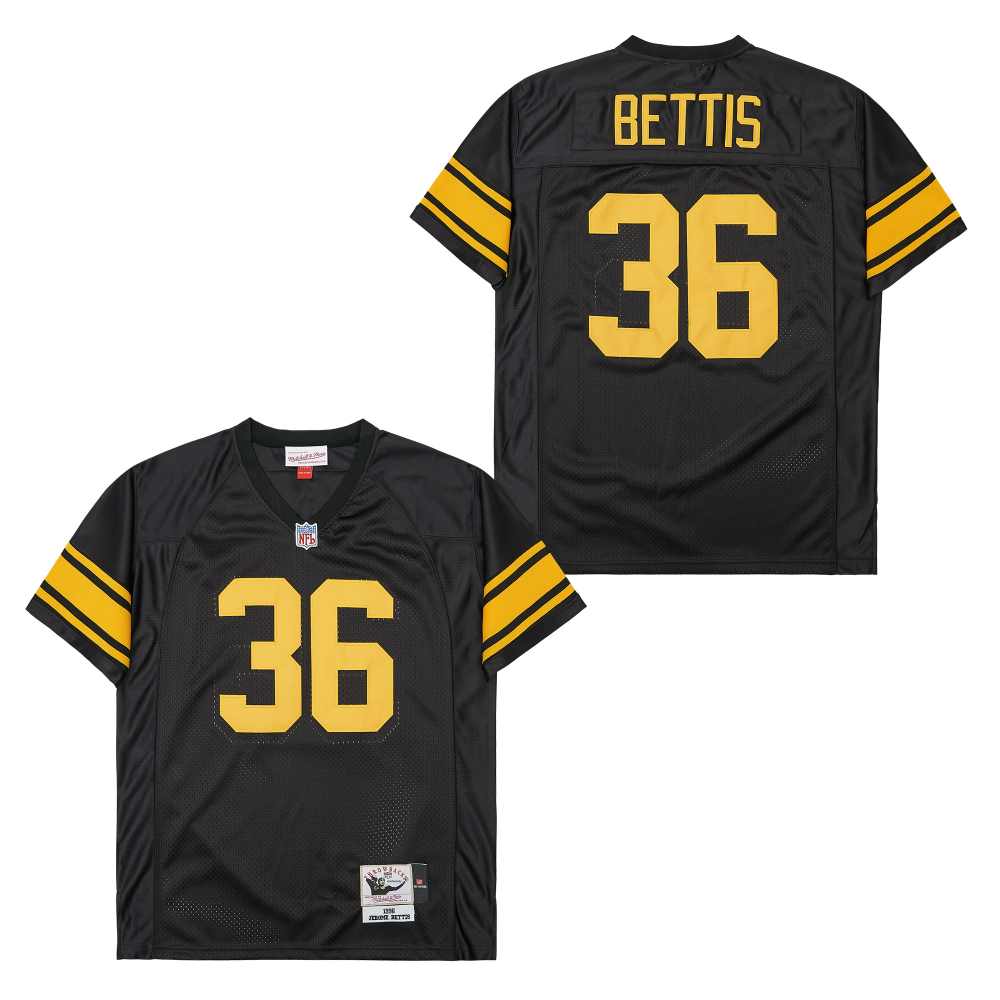 Personalized Mitchell And Ness Steelers #36 Throwback Stitched NFL Jerseys