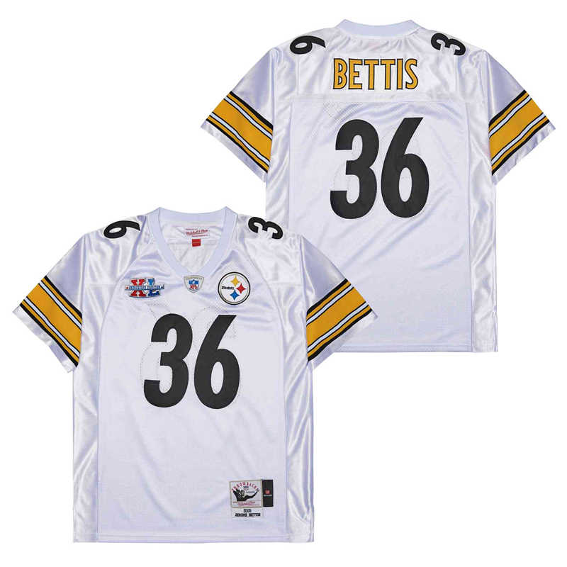 Personalized Mitchell And Ness Steelers #36 Throwback Stitched NFL Jerseys