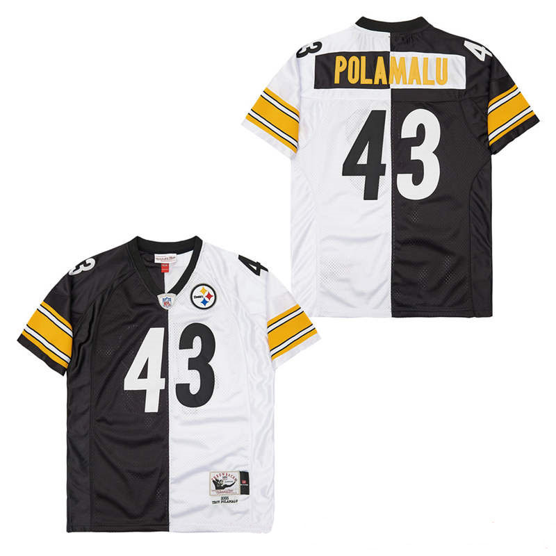 Personalized Mitchell And Ness Steelers #43 Throwback Stitched NFL Jerseys
