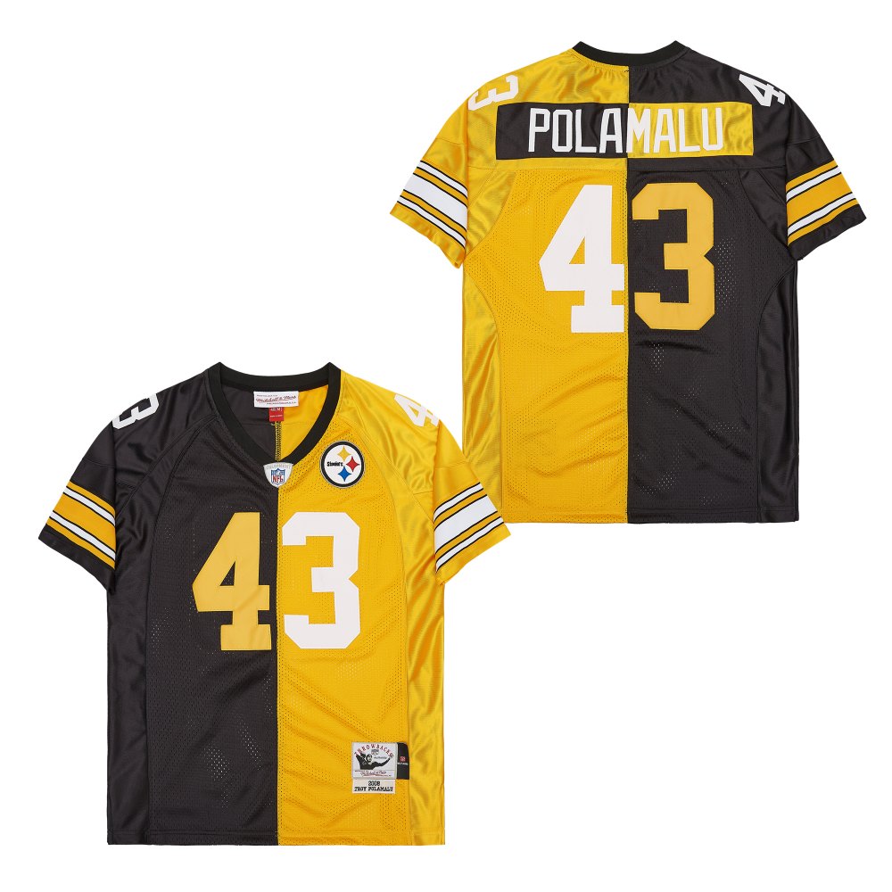 Personalized Mitchell And Ness Steelers #43 Throwback Stitched NFL Jerseys