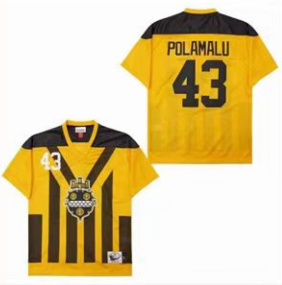 Personalized Mitchell And Ness Steelers #43 Throwback Stitched NFL Jerseys