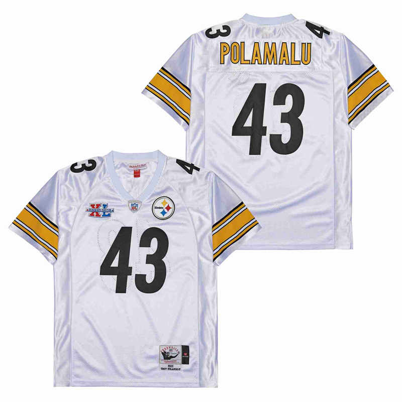 Personalized Mitchell And Ness Steelers #43 Throwback Stitched NFL Jerseys