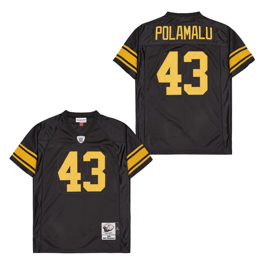 Personalized Mitchell And Ness Steelers #43 Throwback Stitched NFL Jerseys