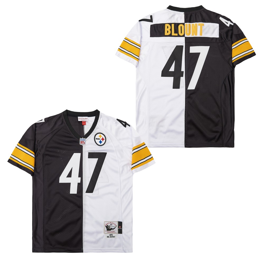 Personalized Mitchell And Ness Steelers #47 Throwback Stitched NFL Jerseys