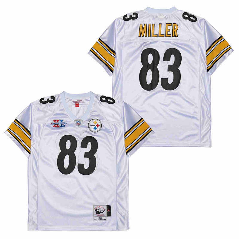 Personalized Mitchell And Ness Steelers #83 Throwback Stitched NFL Jerseys
