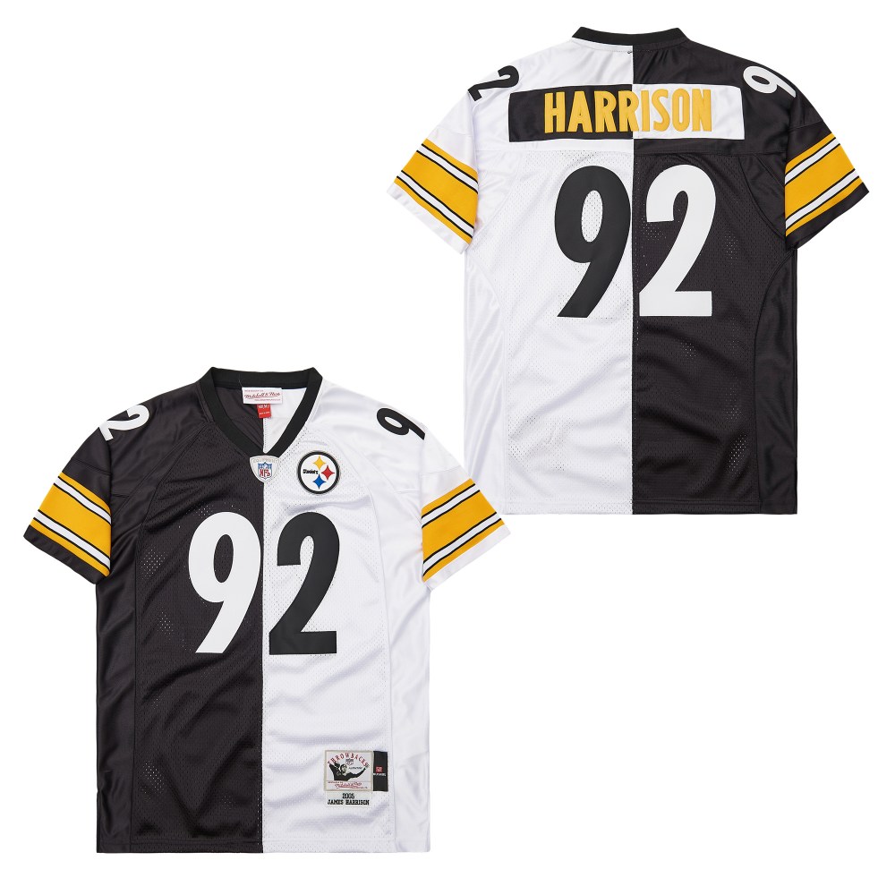 Personalized Mitchell And Ness Steelers #92 Throwback Stitched NFL Jerseys