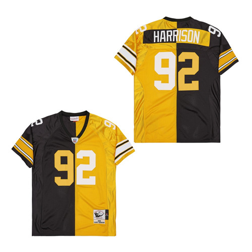 Personalized Mitchell And Ness Steelers #92 Throwback Stitched NFL Jerseys