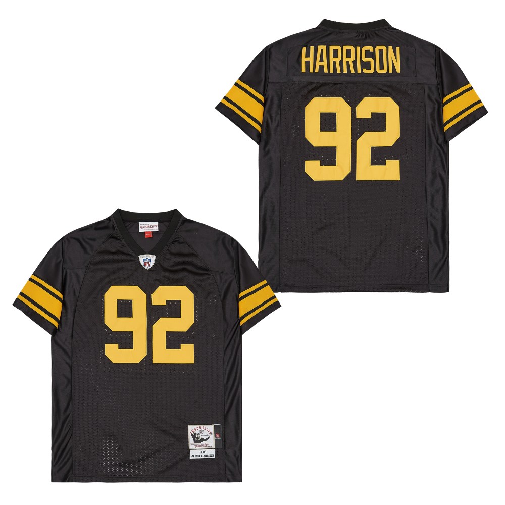 Personalized Mitchell And Ness Steelers #92 Throwback Stitched NFL Jerseys