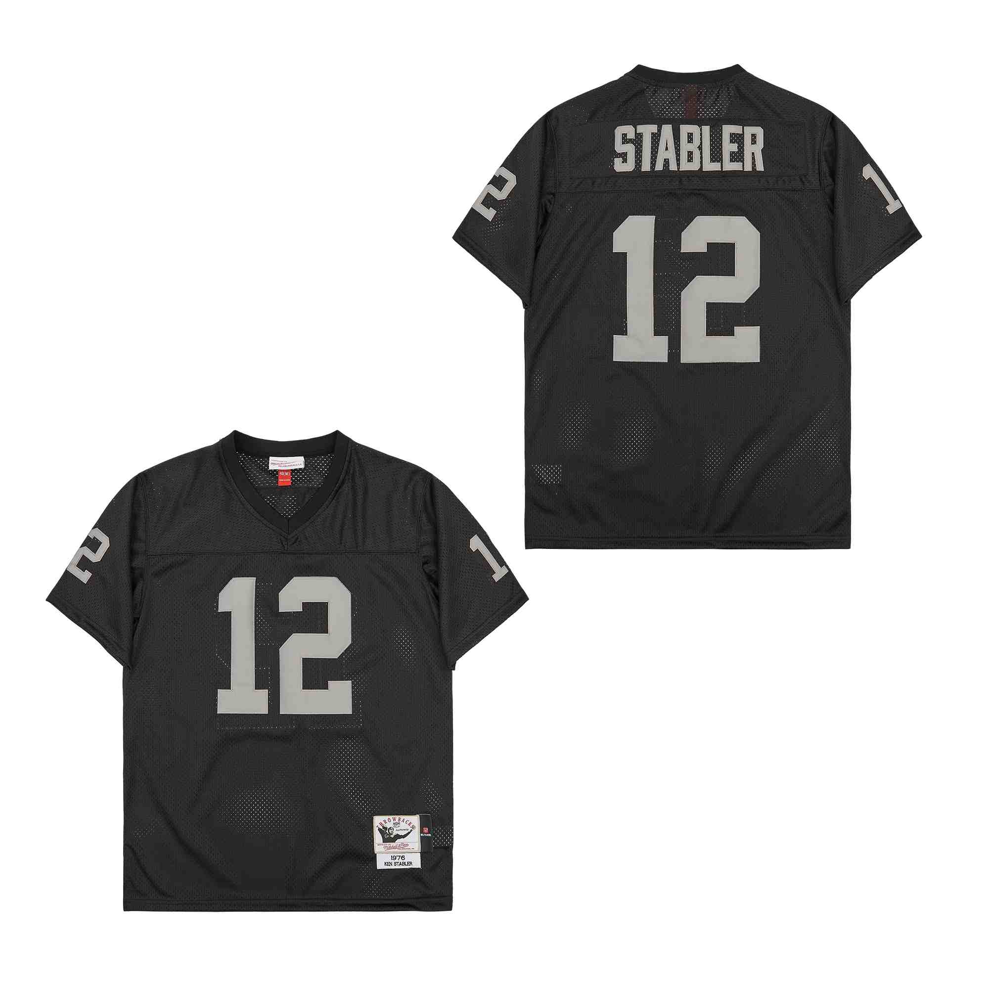 Personalized Mitchell And Ness Raiders #12 Throwback Stitched NFL Jerseys