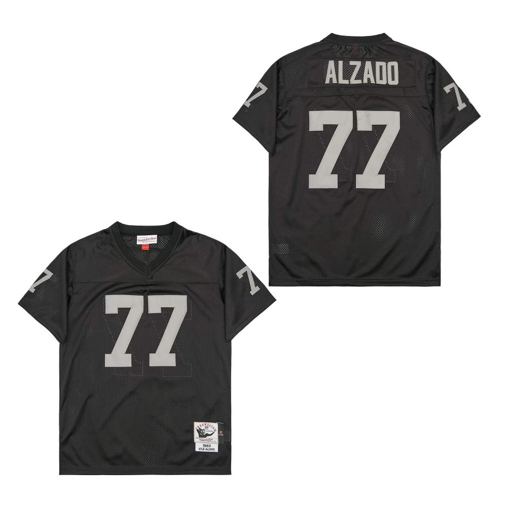 Personalized Mitchell And Ness Raiders #77 Throwback Stitched NFL Jerseys