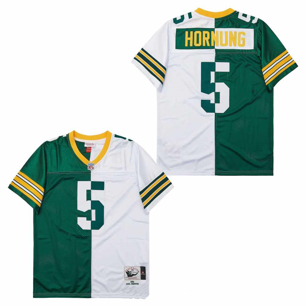 Personalized Mitchell And Ness Packers #5 Throwback Stitched NFL Jersey