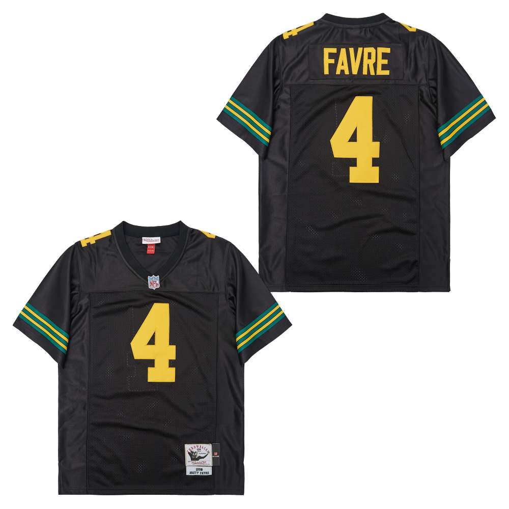 Personalized Mitchell And Ness Packers #4 Throwback Stitched NFL Jerseys